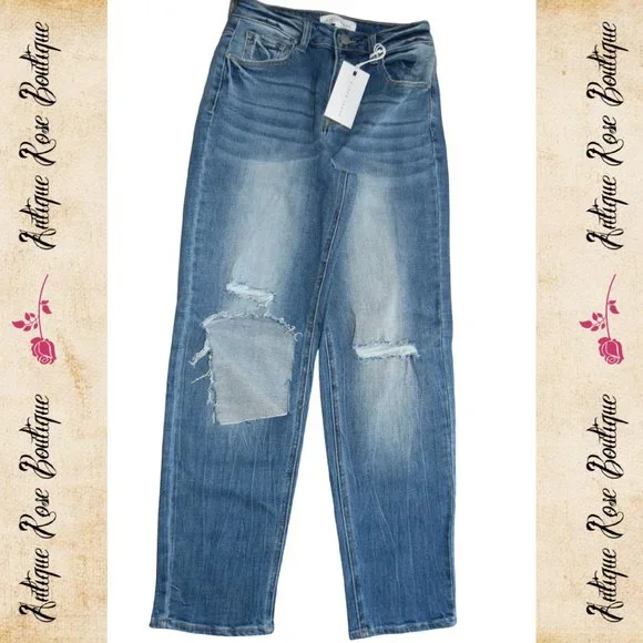 🌹 Risen Relaxed Fit High Waist Jeans - Picture 8 of 9